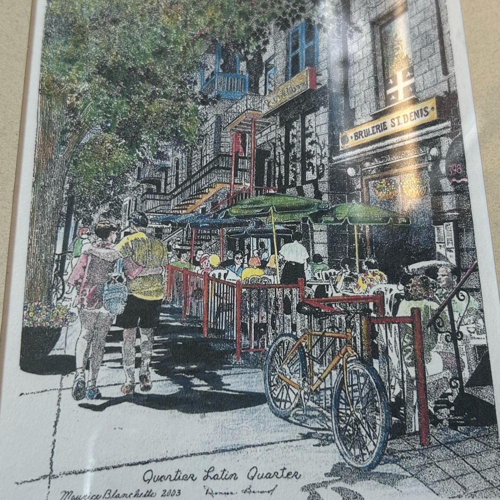 Montréal print Quartier Latin Street Scene Art Print - Colorful Outdoor Café